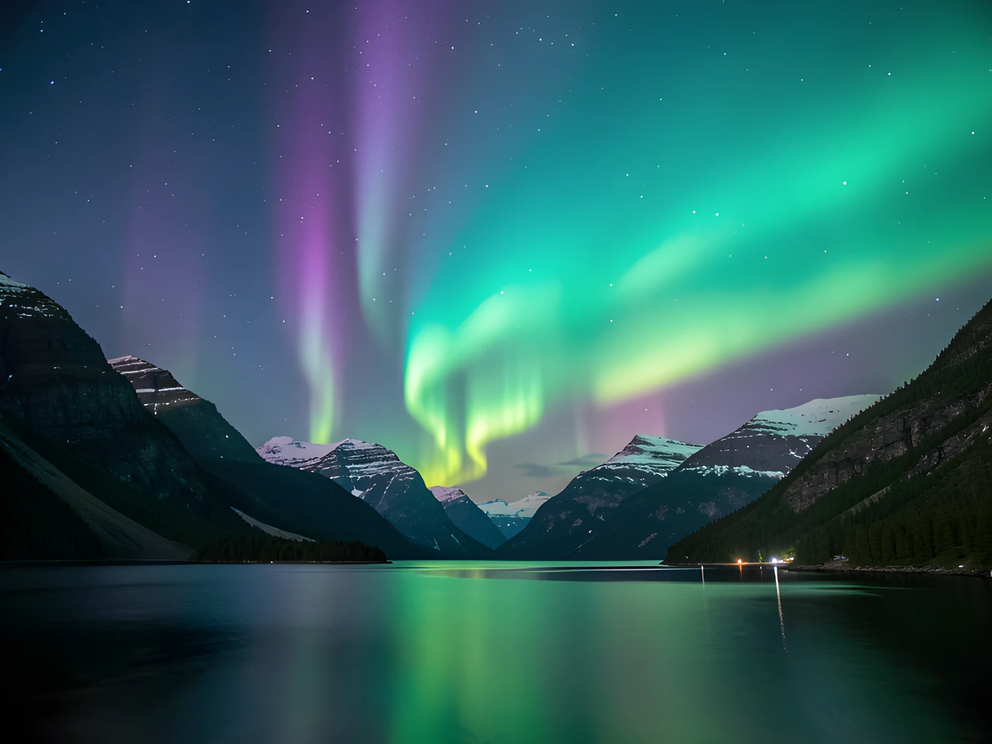Northern Lights Fjord