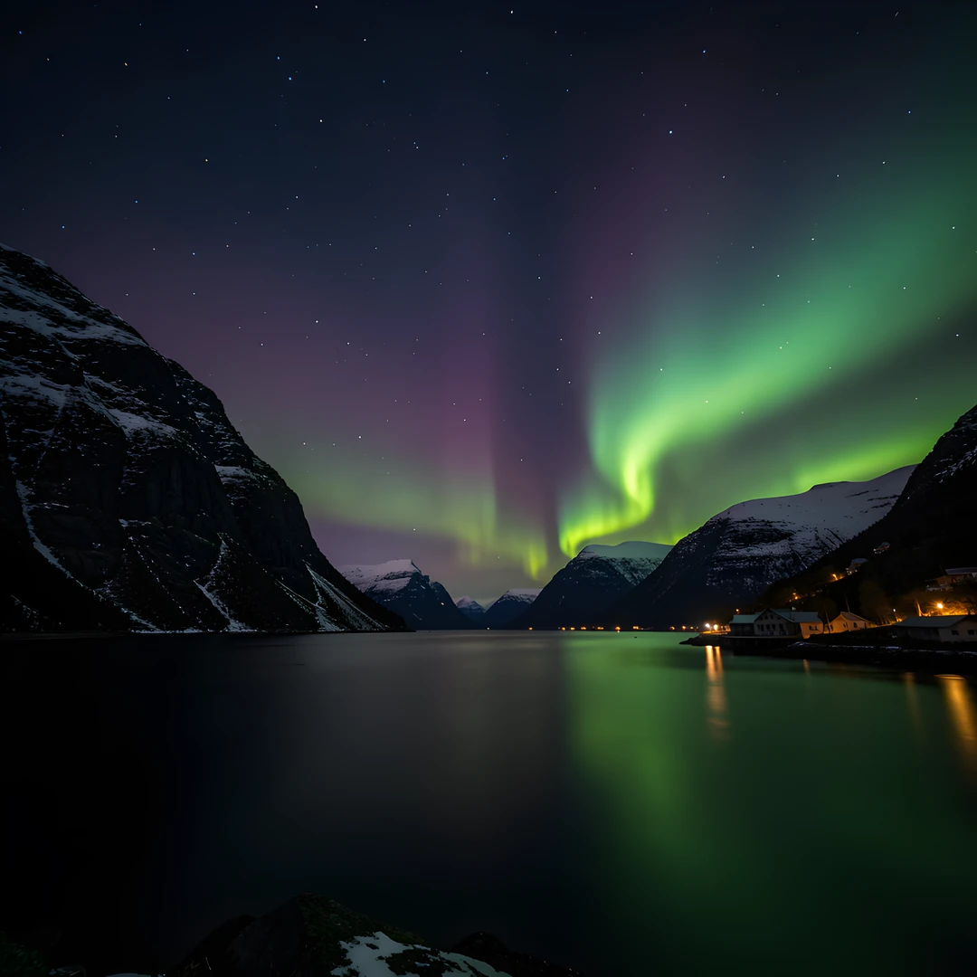 Dark Fjord Night