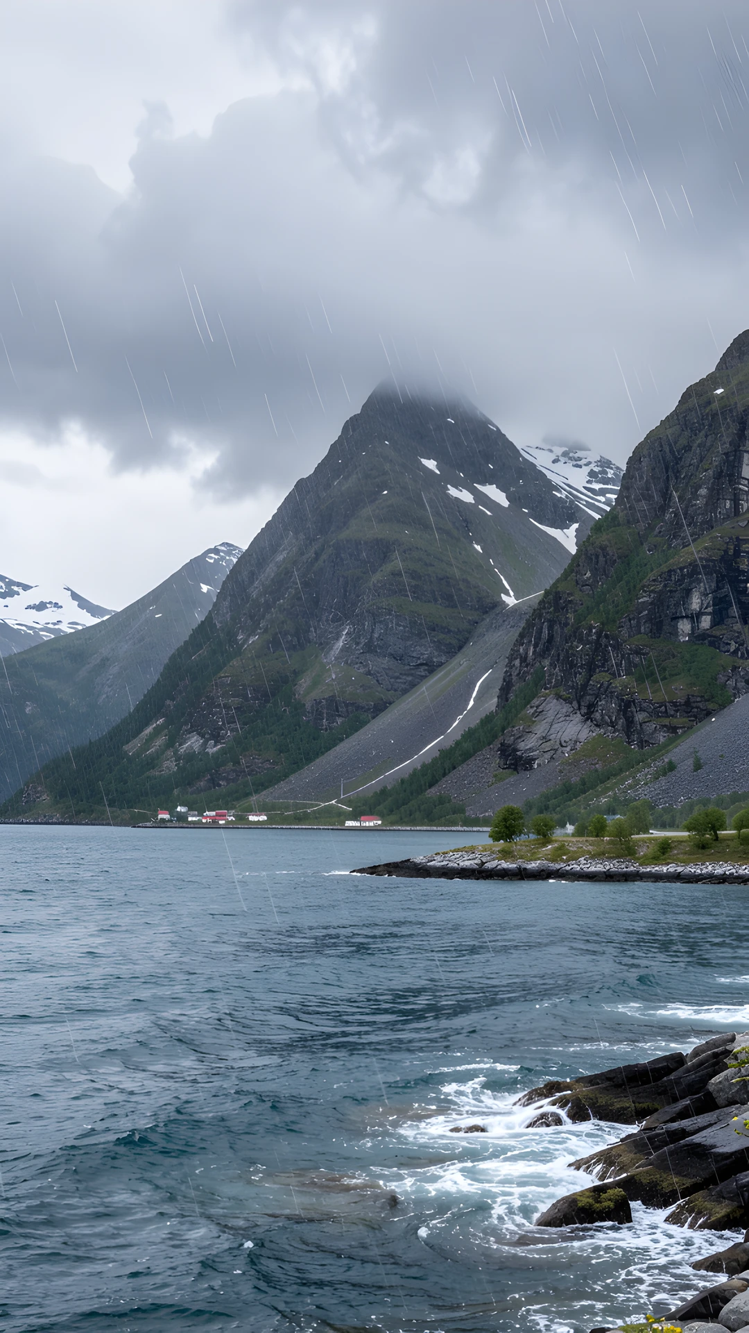 Fjord Stormy Night