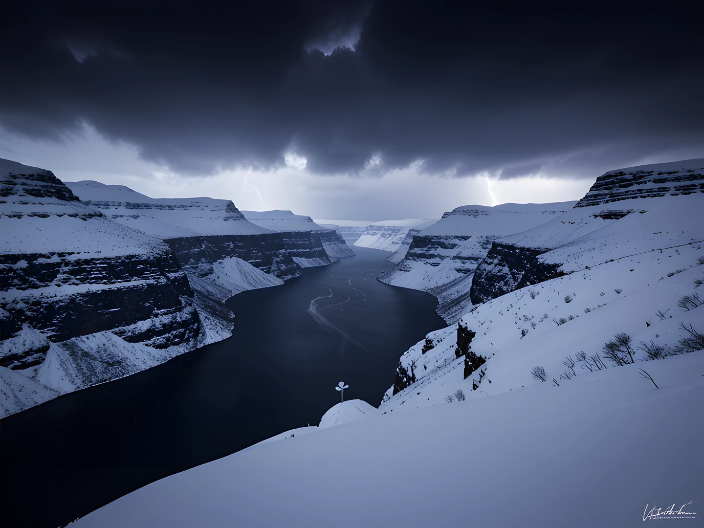 Fjord Winter Storm