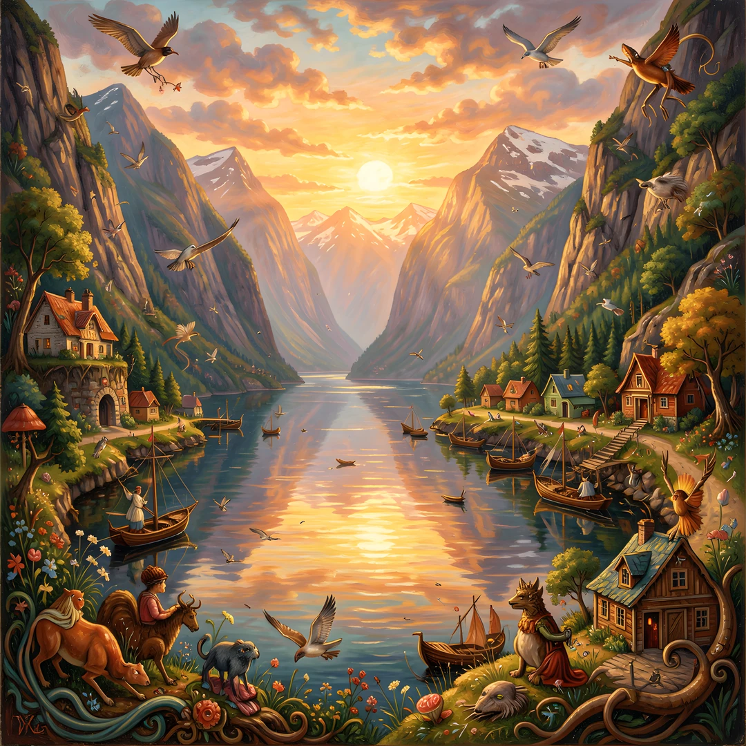 Norwegian Fjord Sunrise