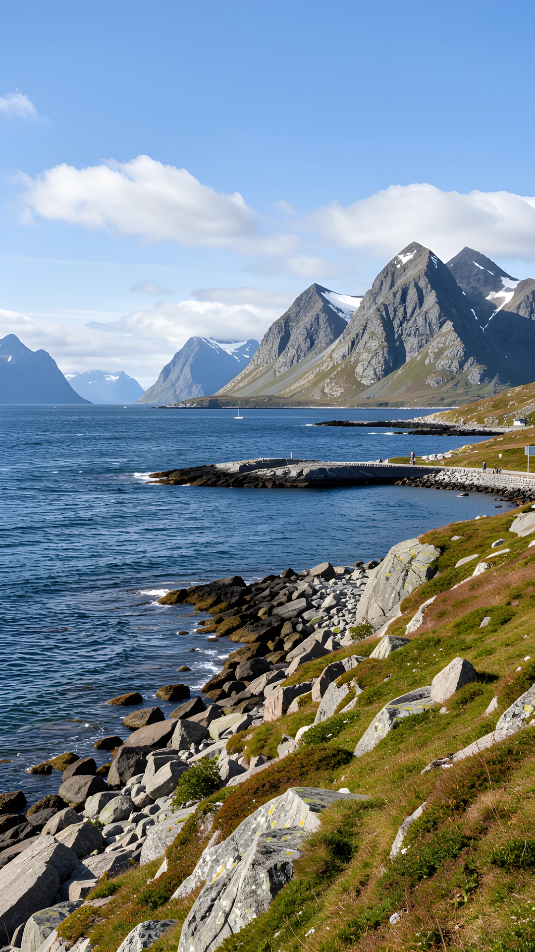 Fjord Mountain Scene