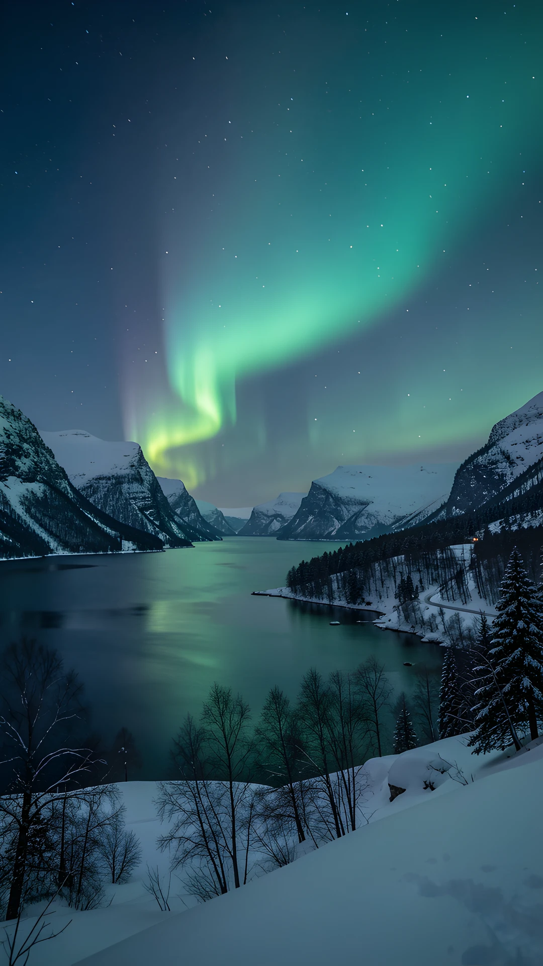 Northern Lights Fjord