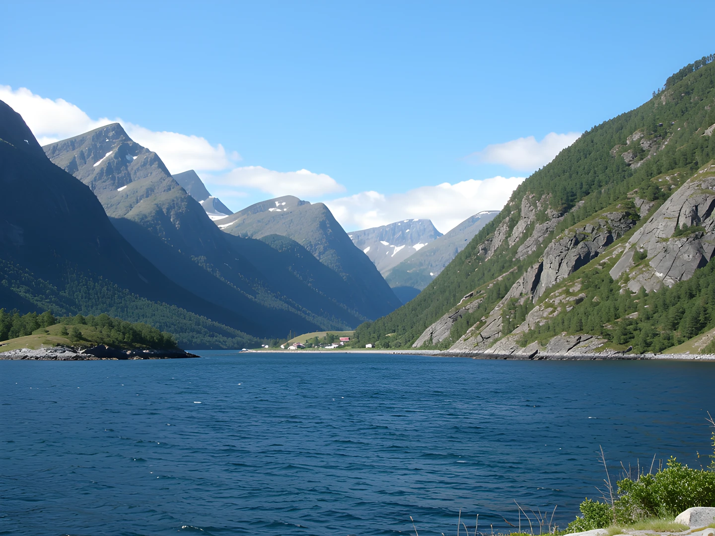 Fjord Mountain Sky