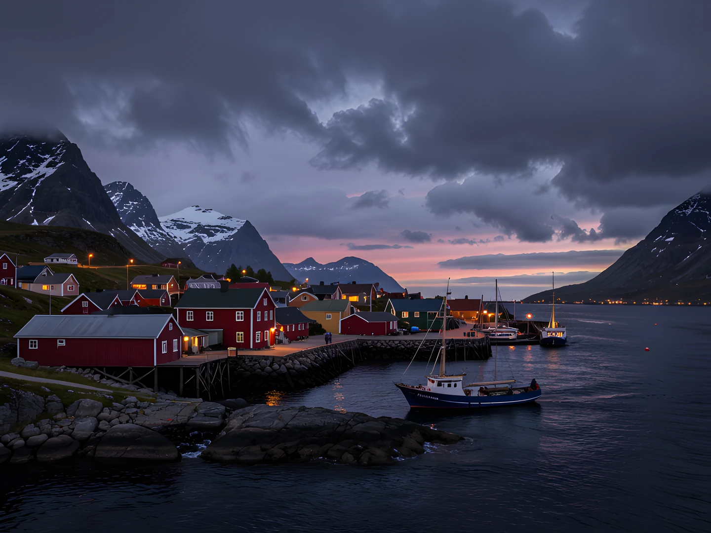 Fjord Storm Sunset