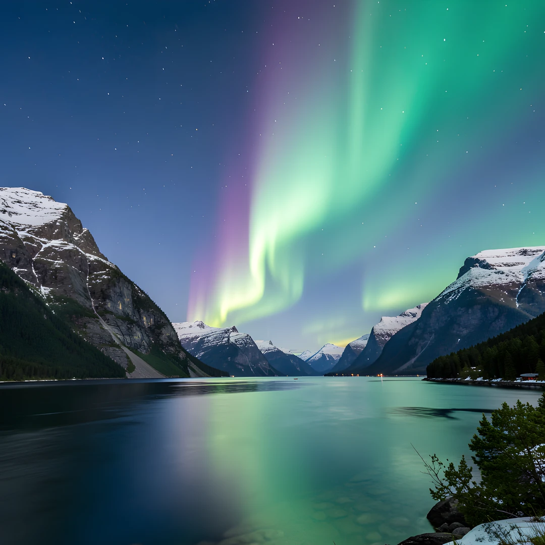 Northern Lights Fjord