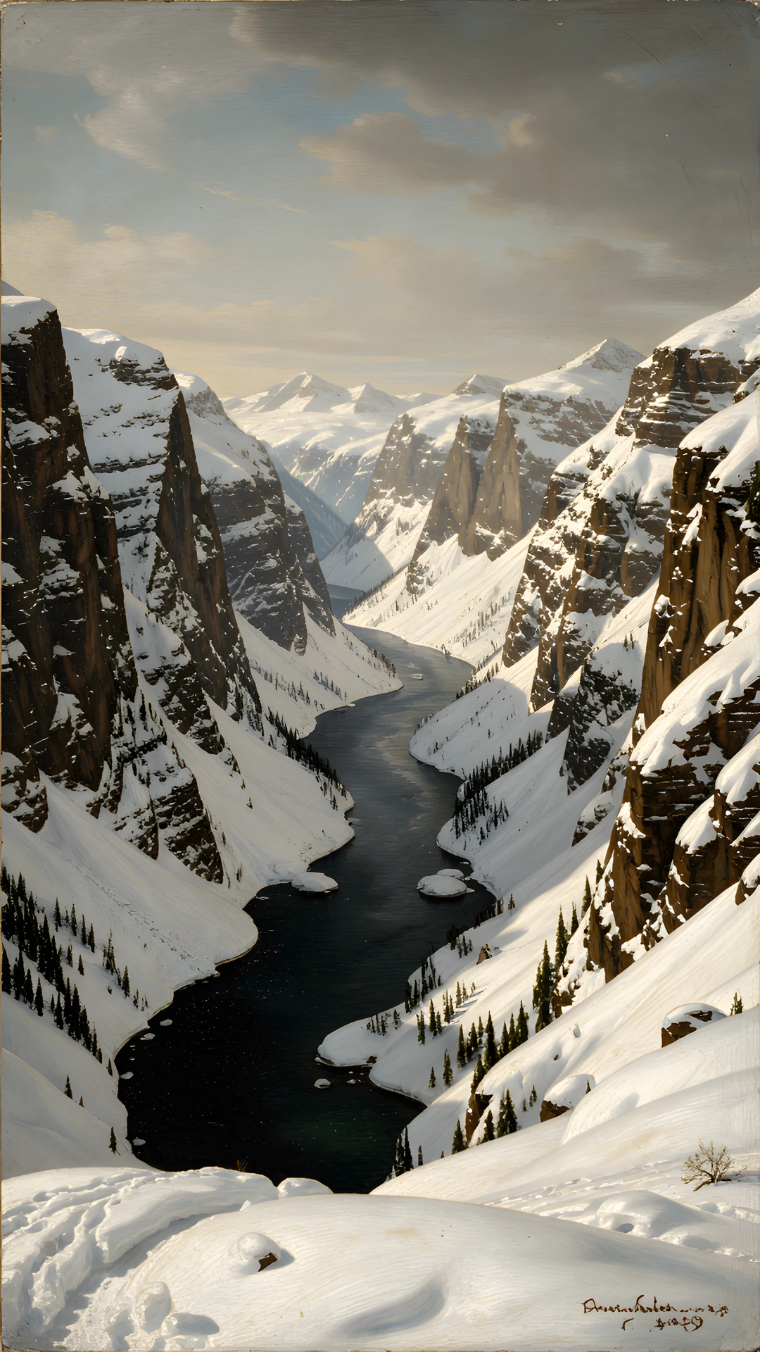 Frozen Winter Scene