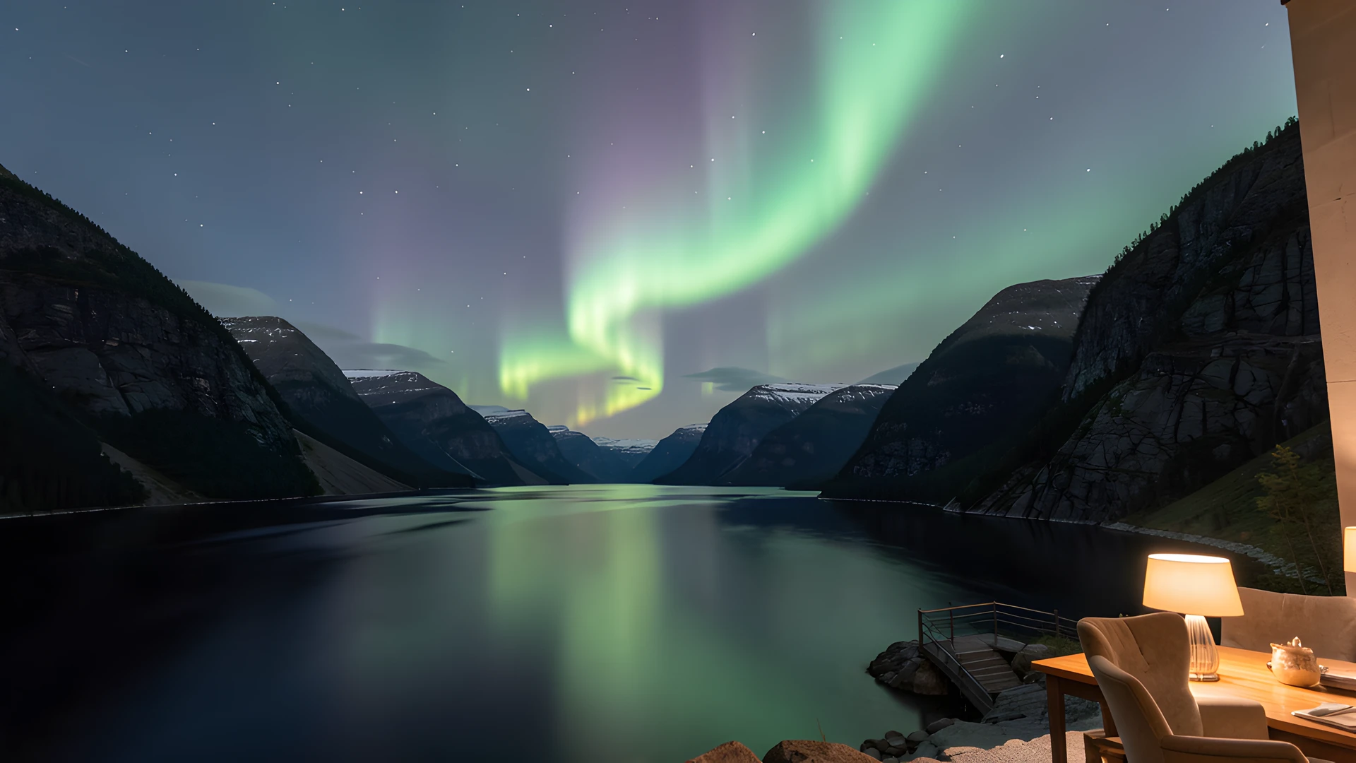 Northern Lights Fjord