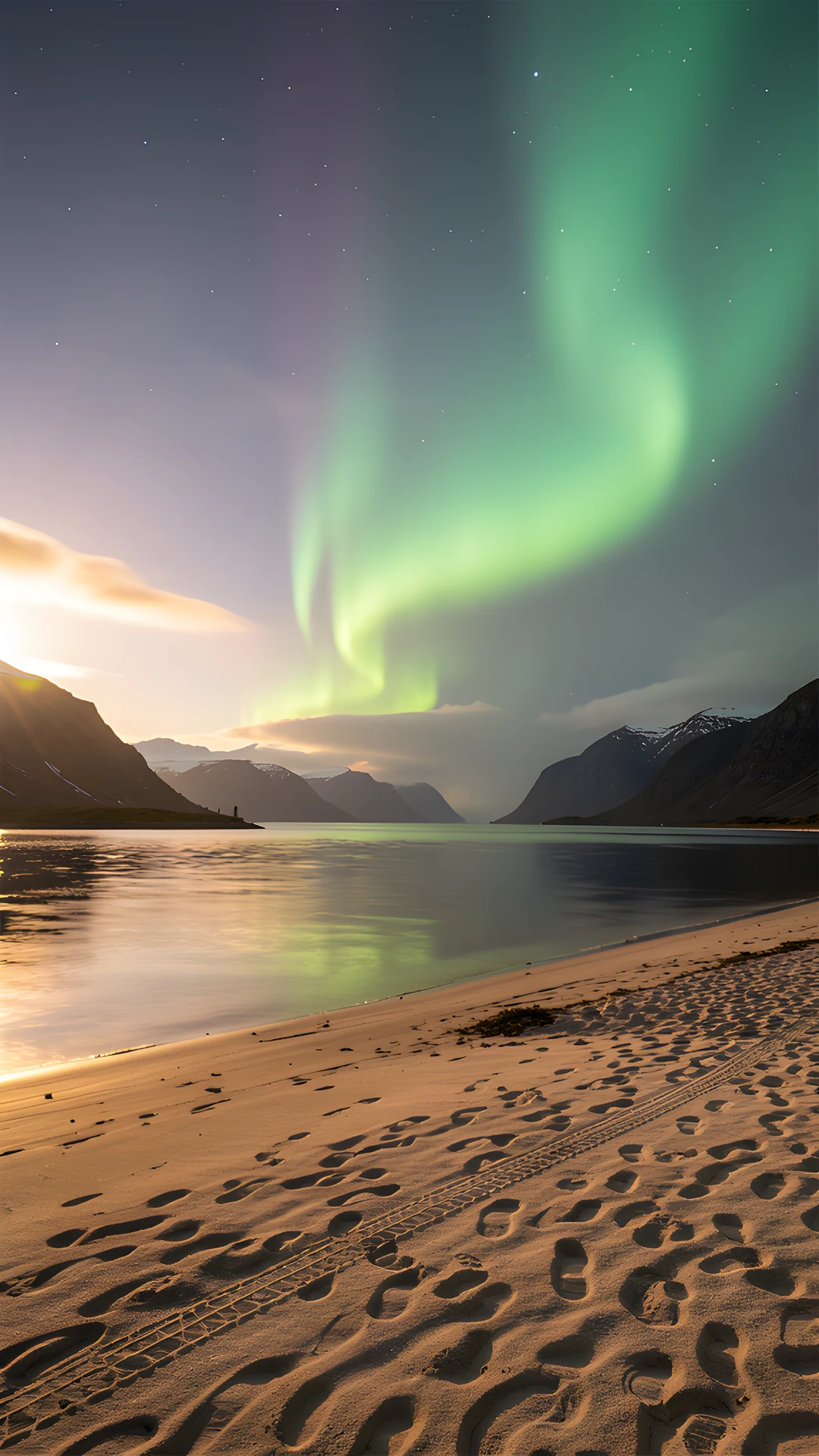 Aurora Fjord Storm