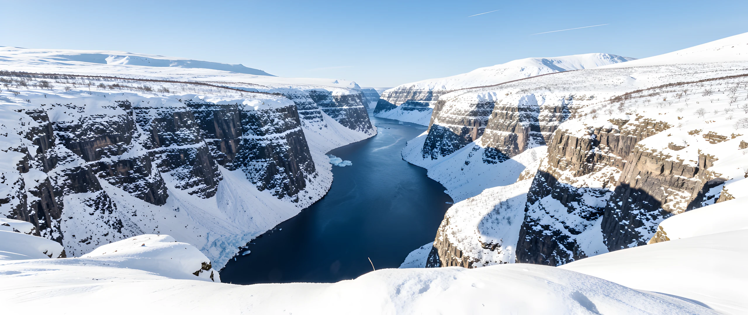 Fjord Winter Scene