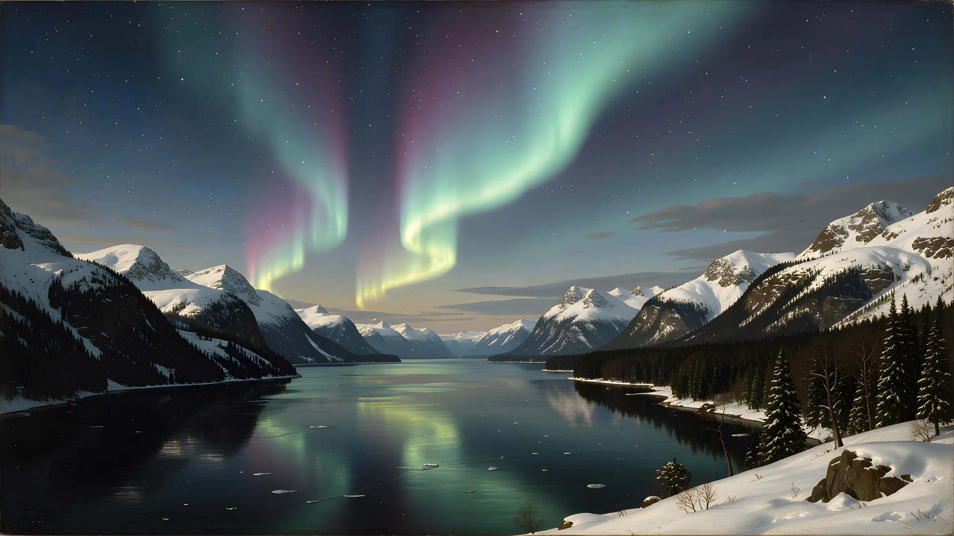 Northern Lights Fjord