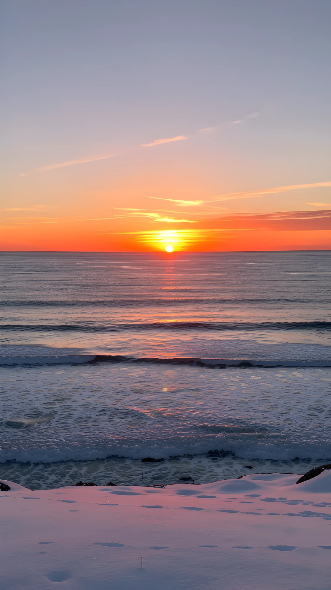 Frozen Winter Sunset