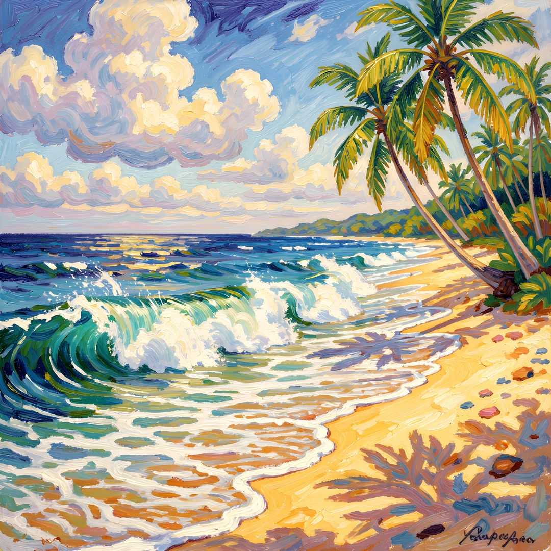 Impressionist Ocean Scene
