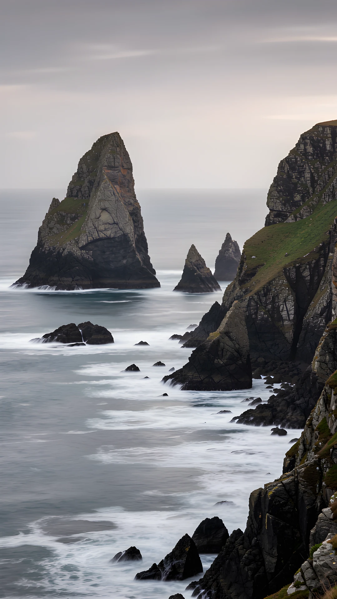 Misty Ocean Stacks