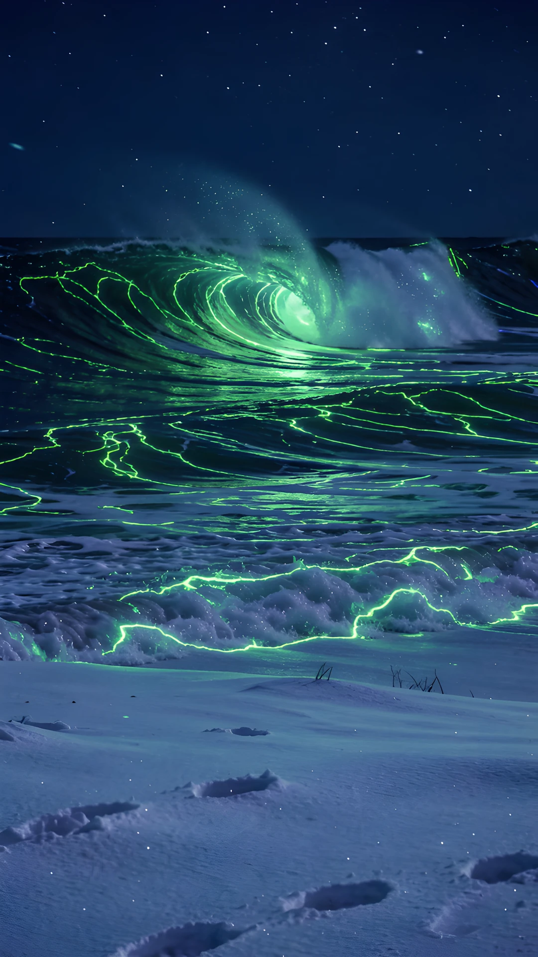 Glowing Ocean Swells