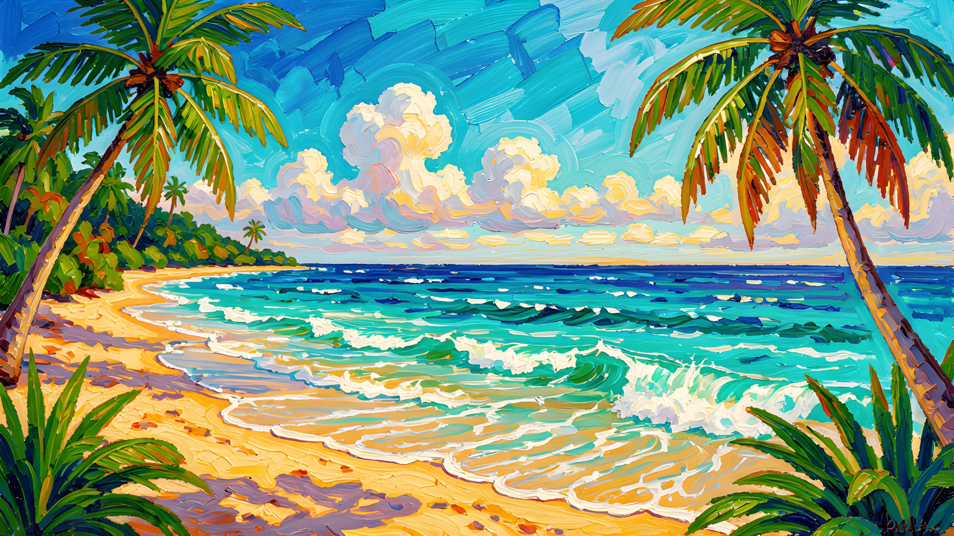 Impressionist Coastal Paradise