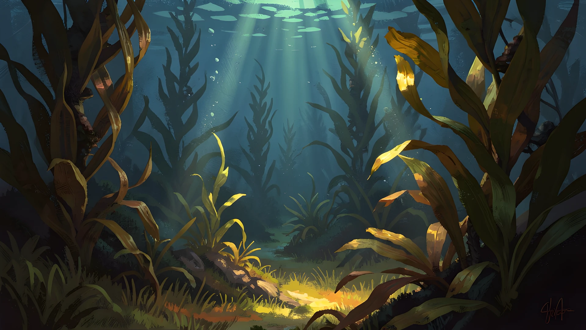 Dappled Forest Scene