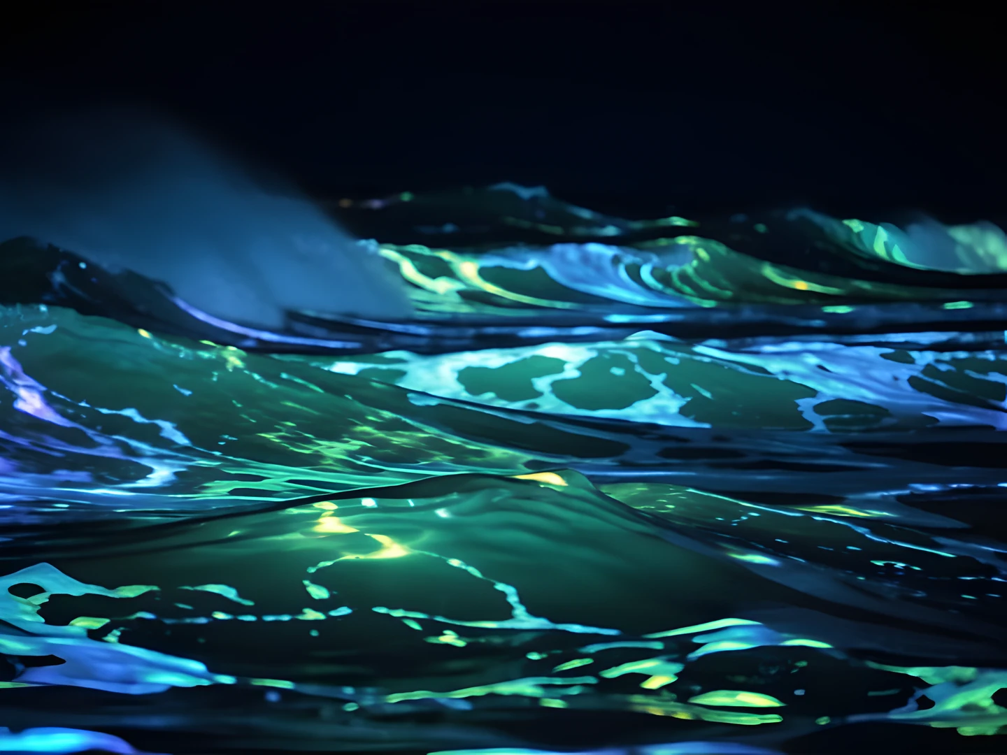 Glowing Ocean Waves