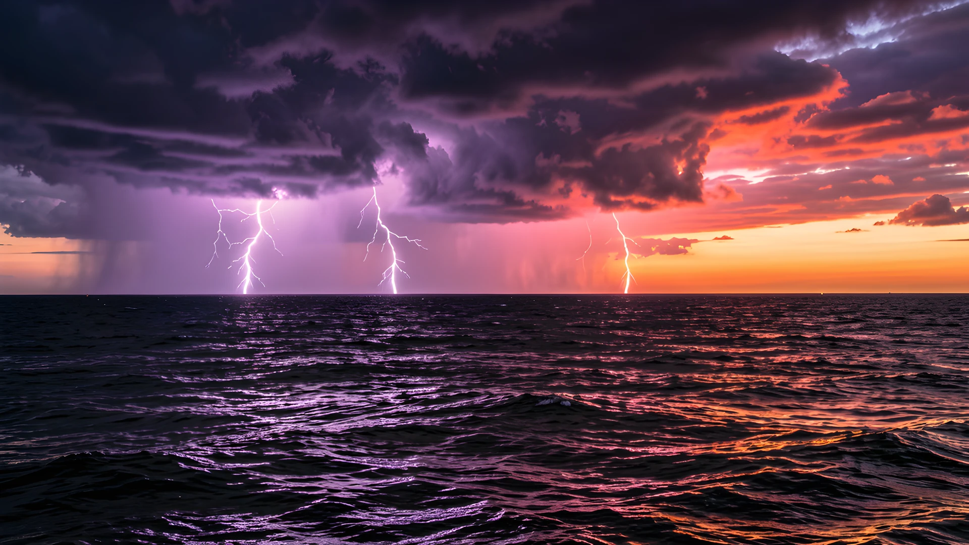 Darkening Ocean Waves