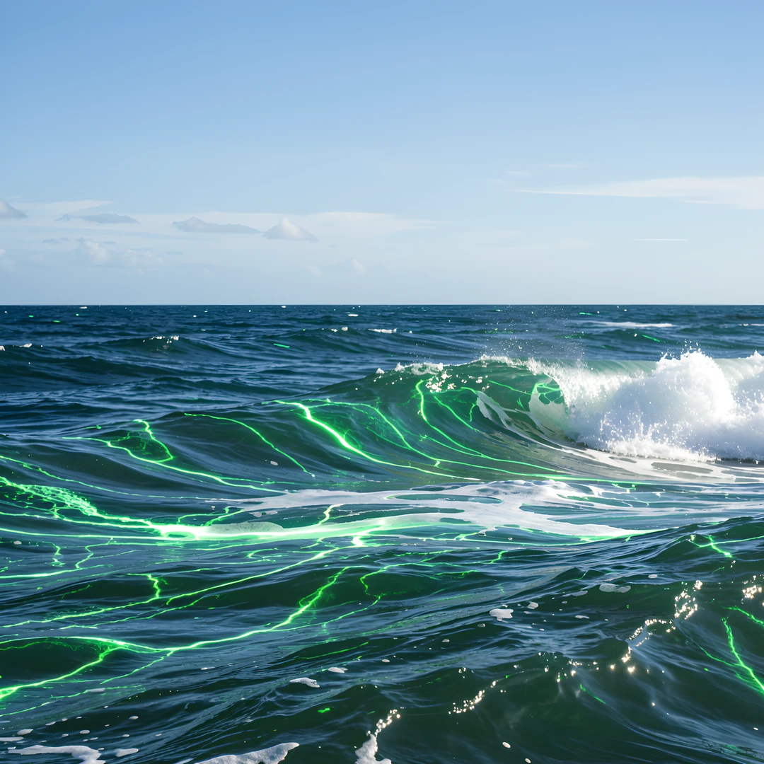 Glowing Ocean Swells