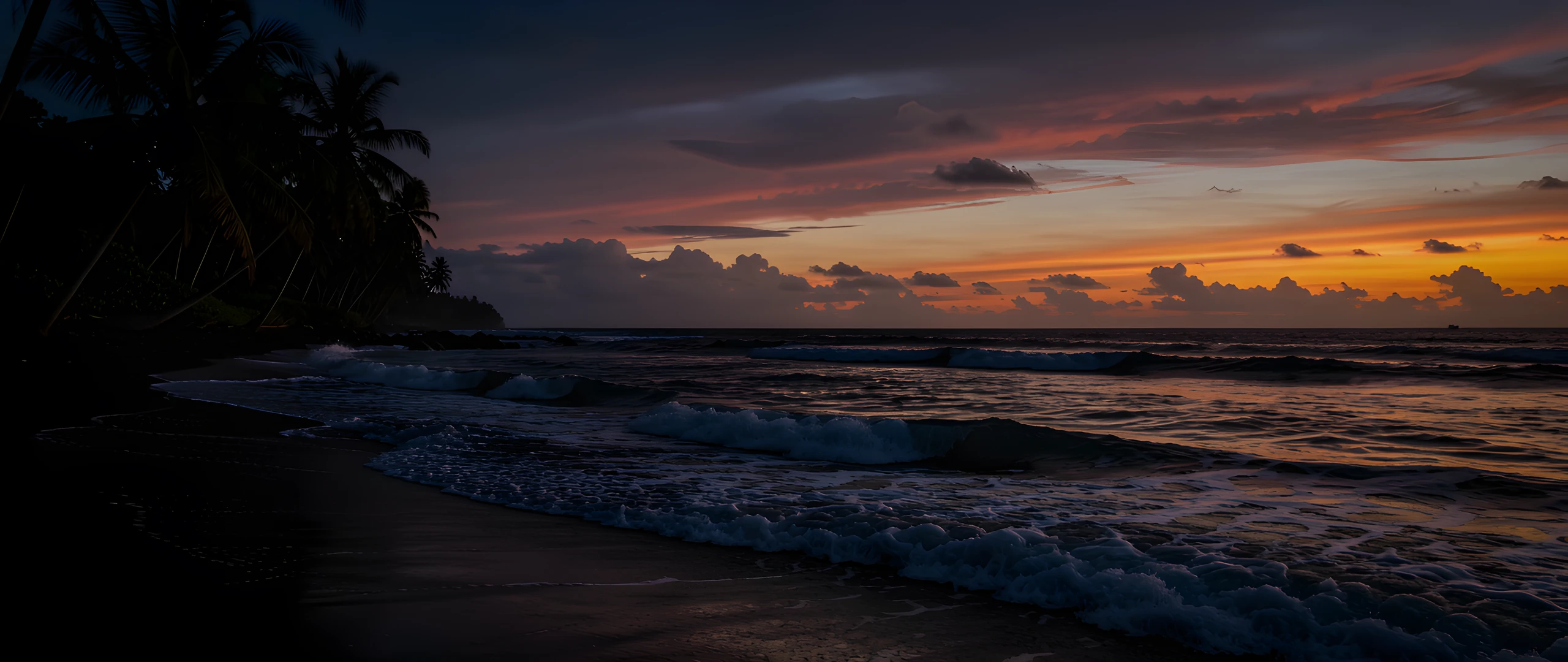 Tropical Sunset Waves