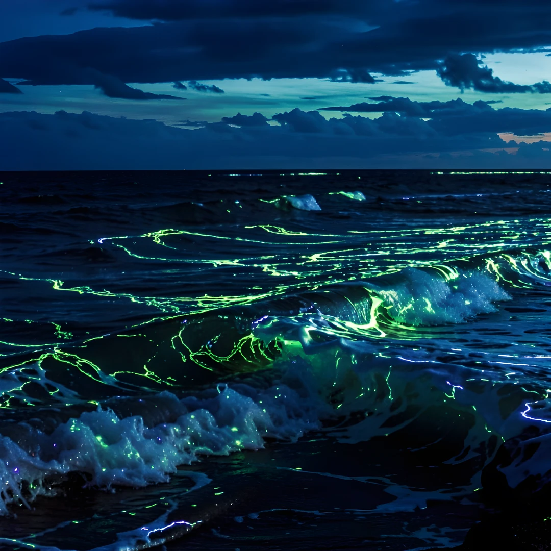 Glowing Tidal Waves