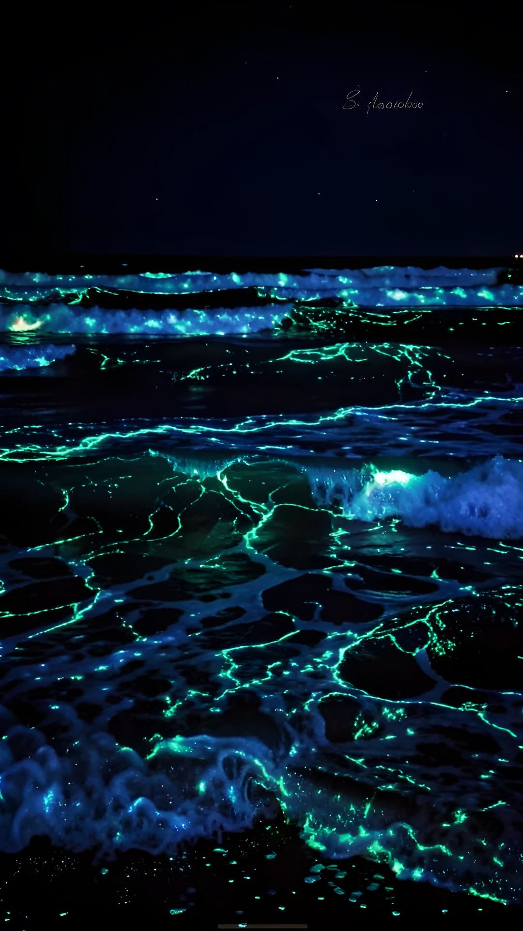 Glowing Ocean Waves