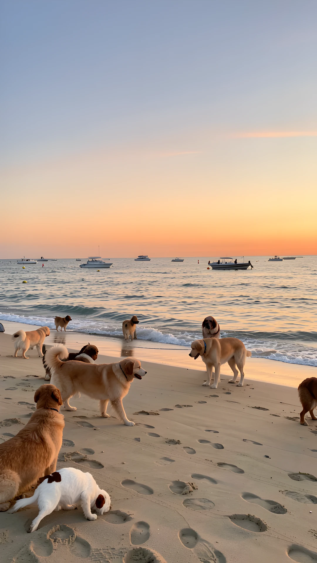 Beach Sunset Dog