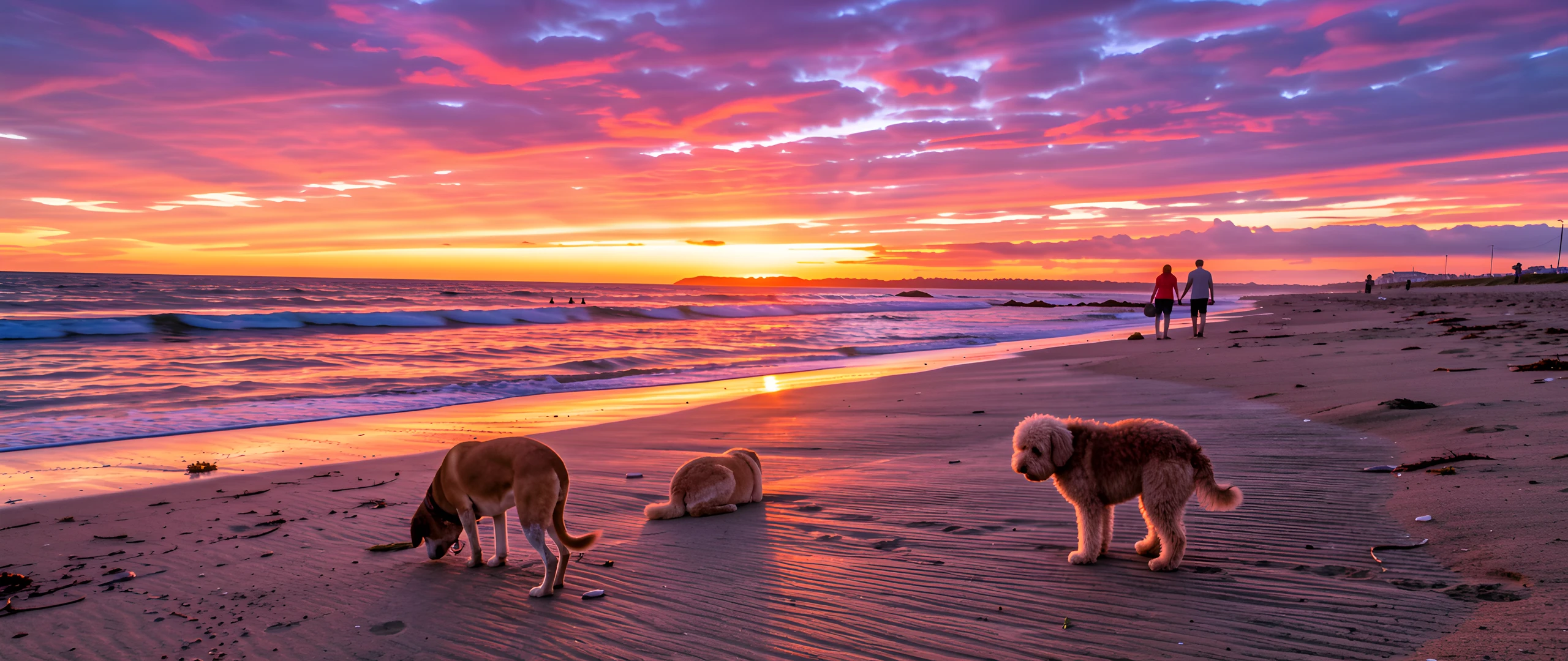 Beach Sunset Hounds