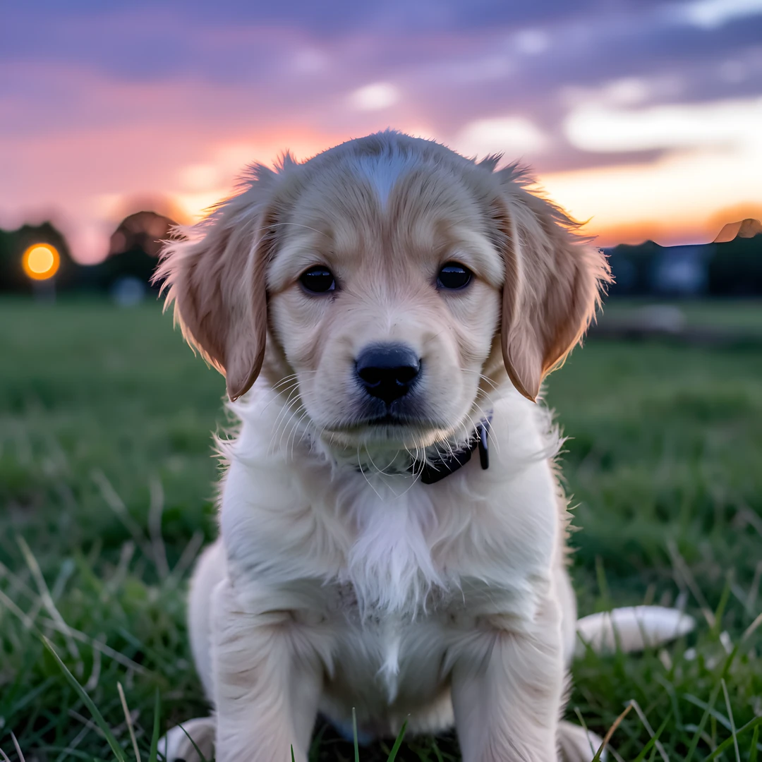 Golden Puppy Portrait