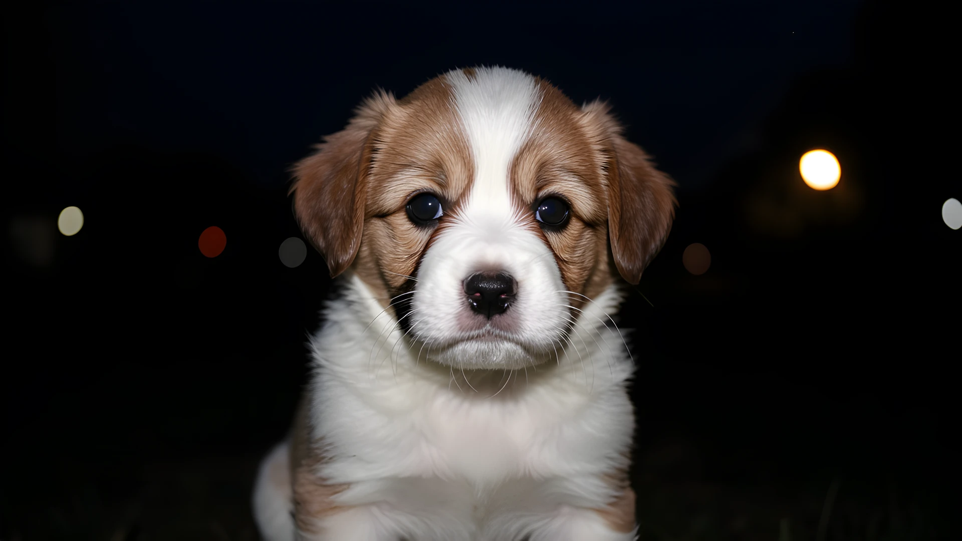 Shadowy Puppy Portrait