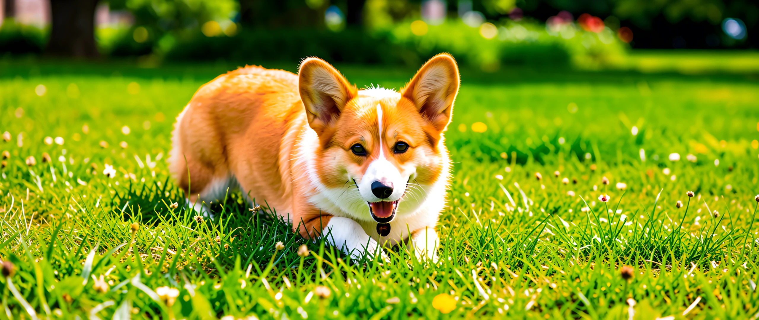 Playful Corgi Field