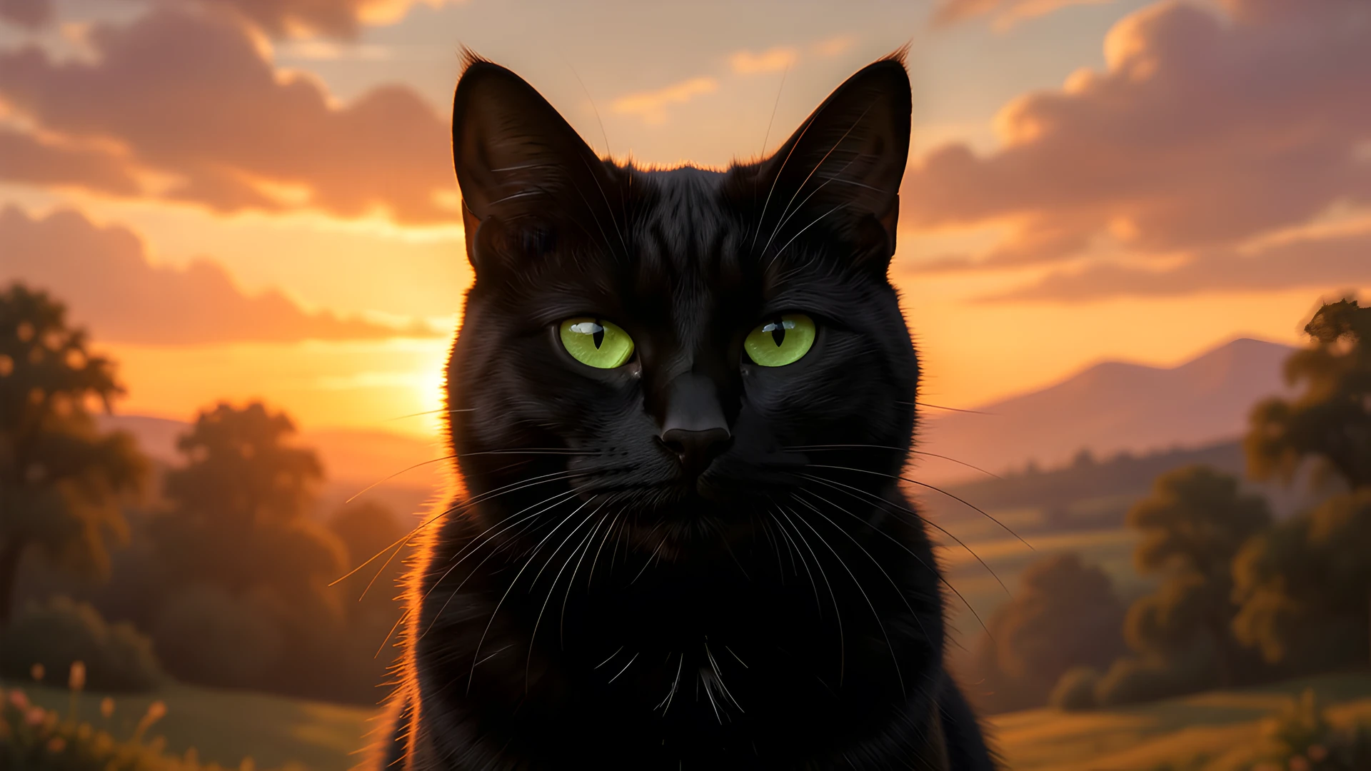 Whiskered Moonlit Portrait