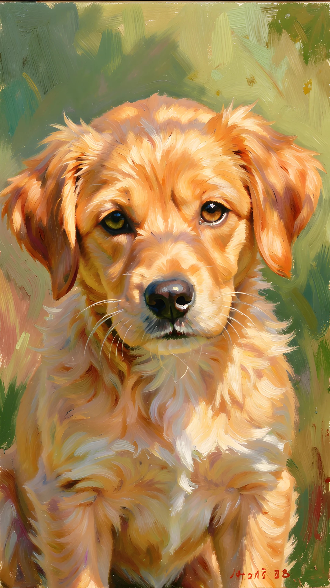 Whimsical Puppy Portrait