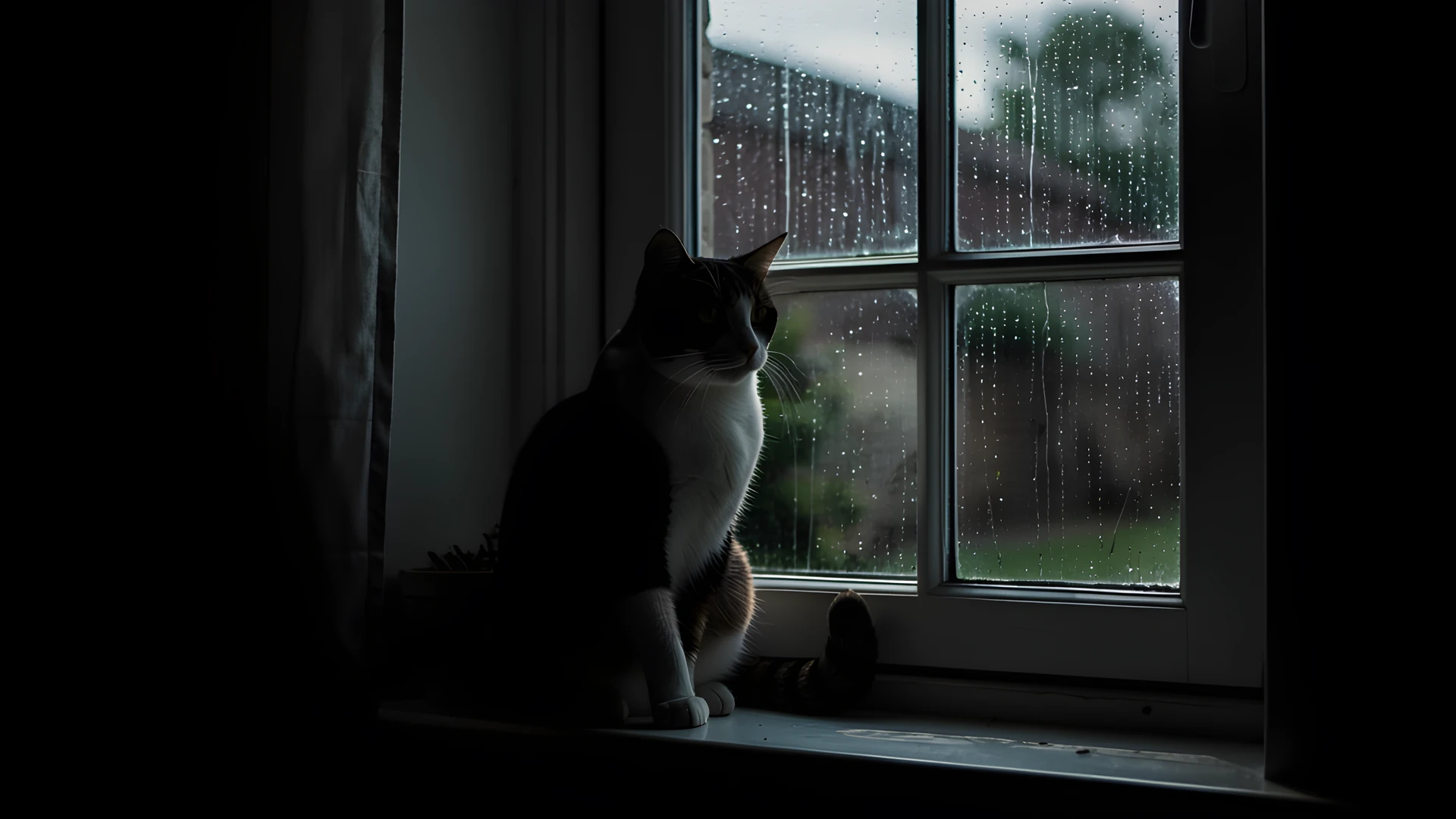 Feline Window Scene