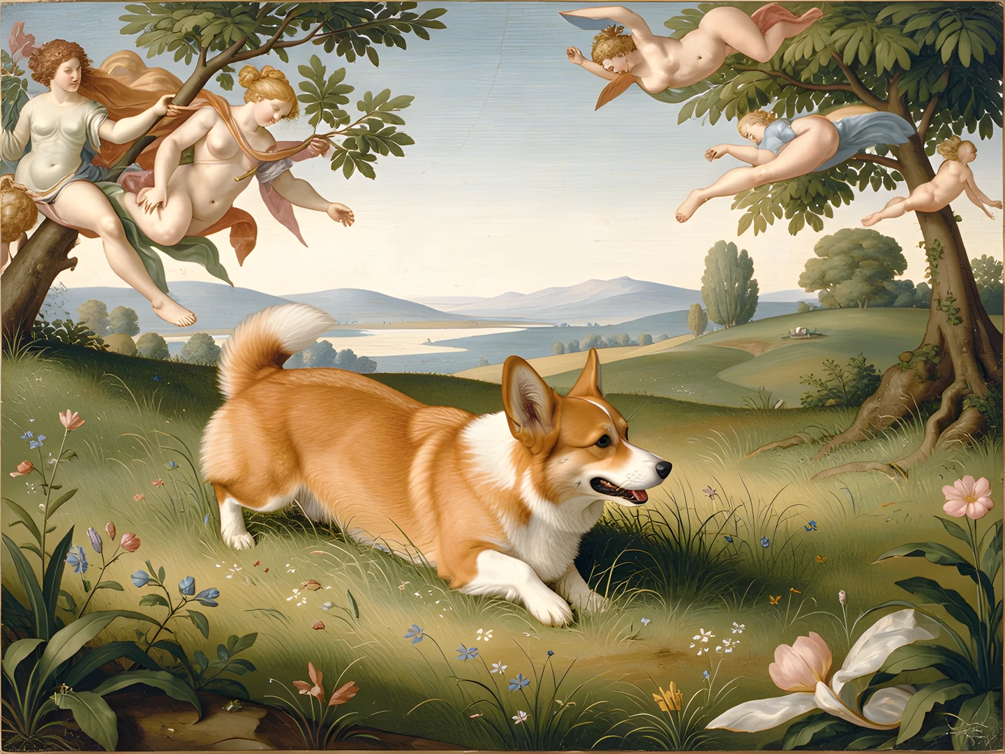 Corgi Paradise Scene
