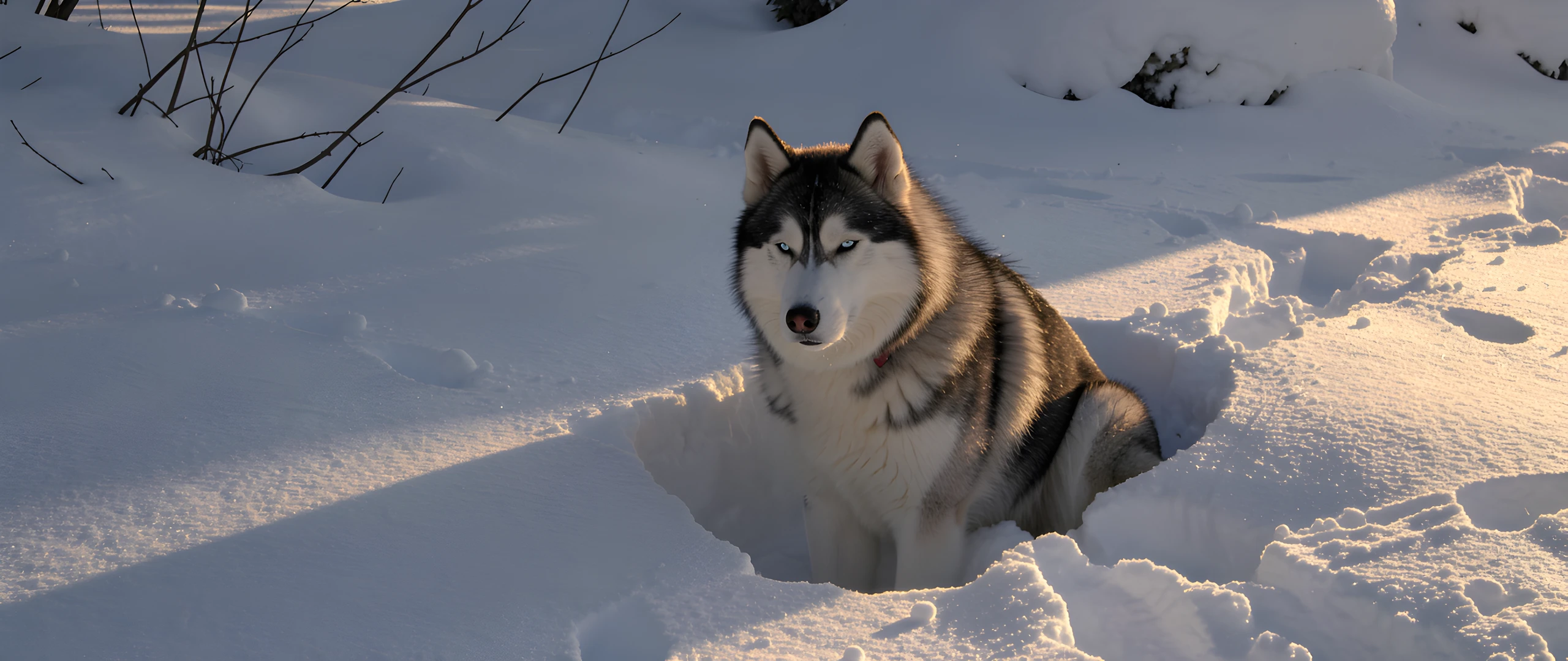 Golden Husky Sunset