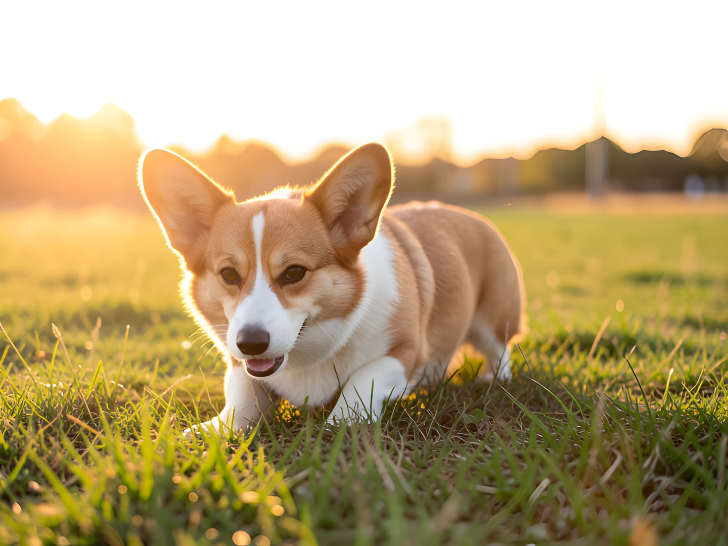 Corgi Morning Fields