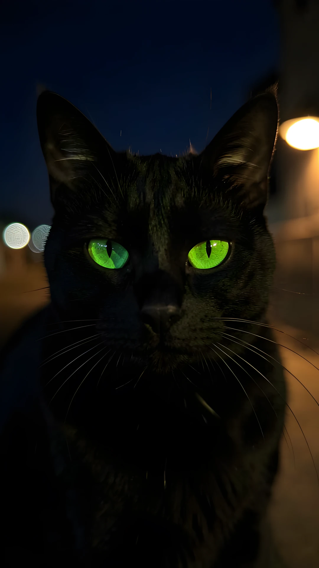 Midnight Feline Gaze