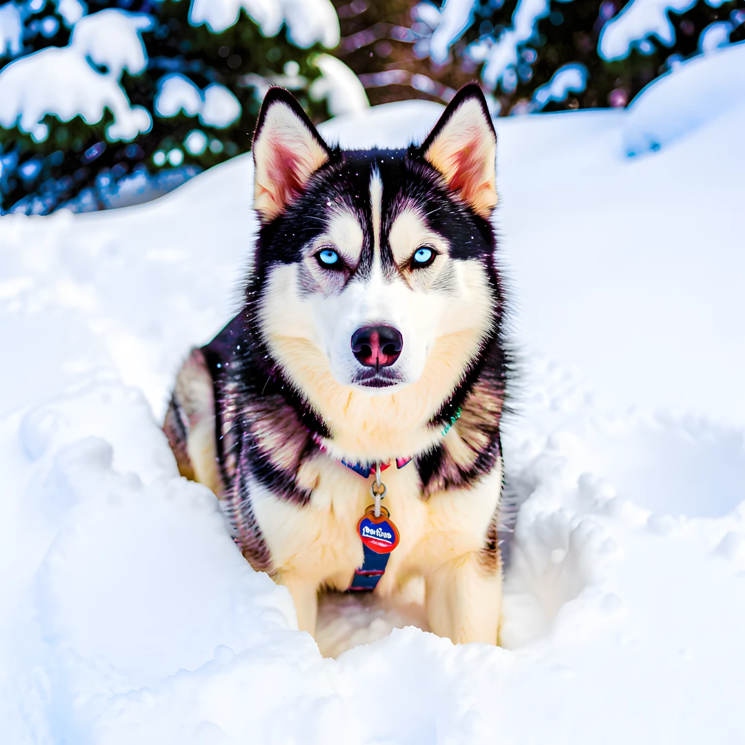 Husky Snow Day