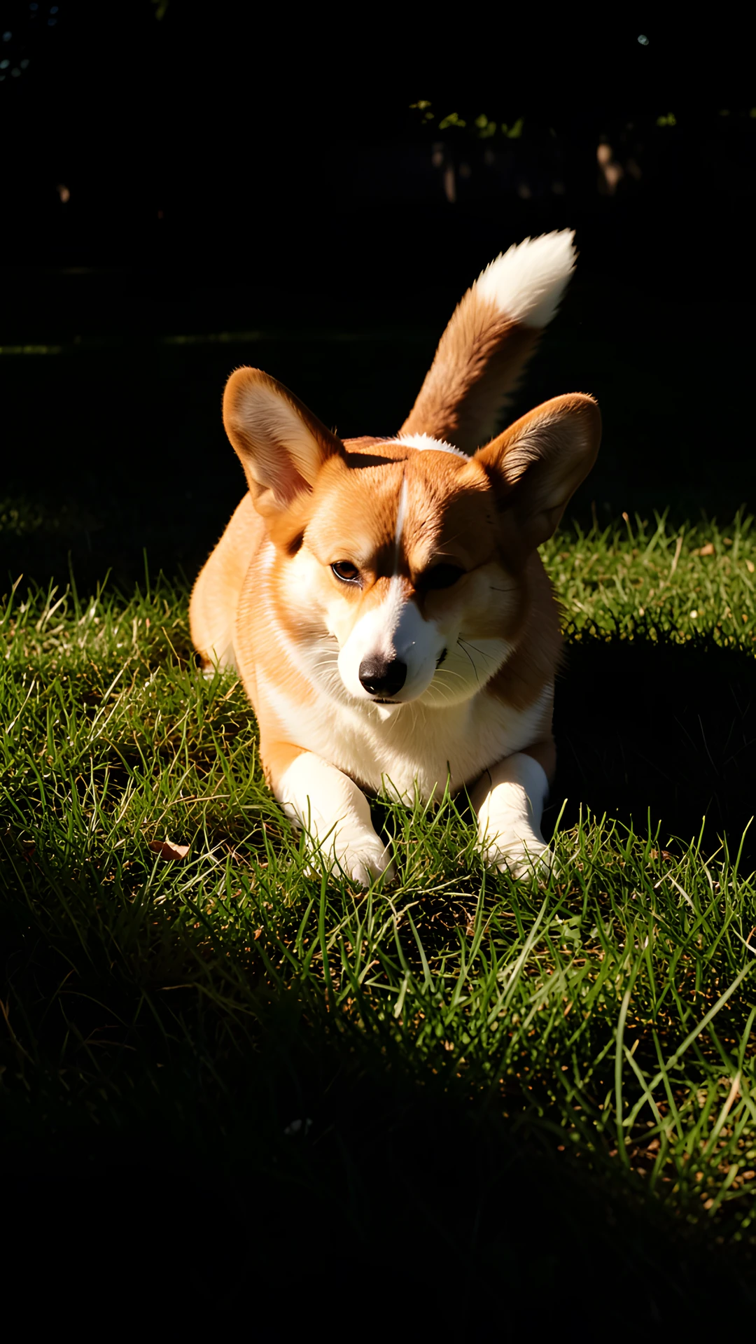 Dark Corgi Landscape