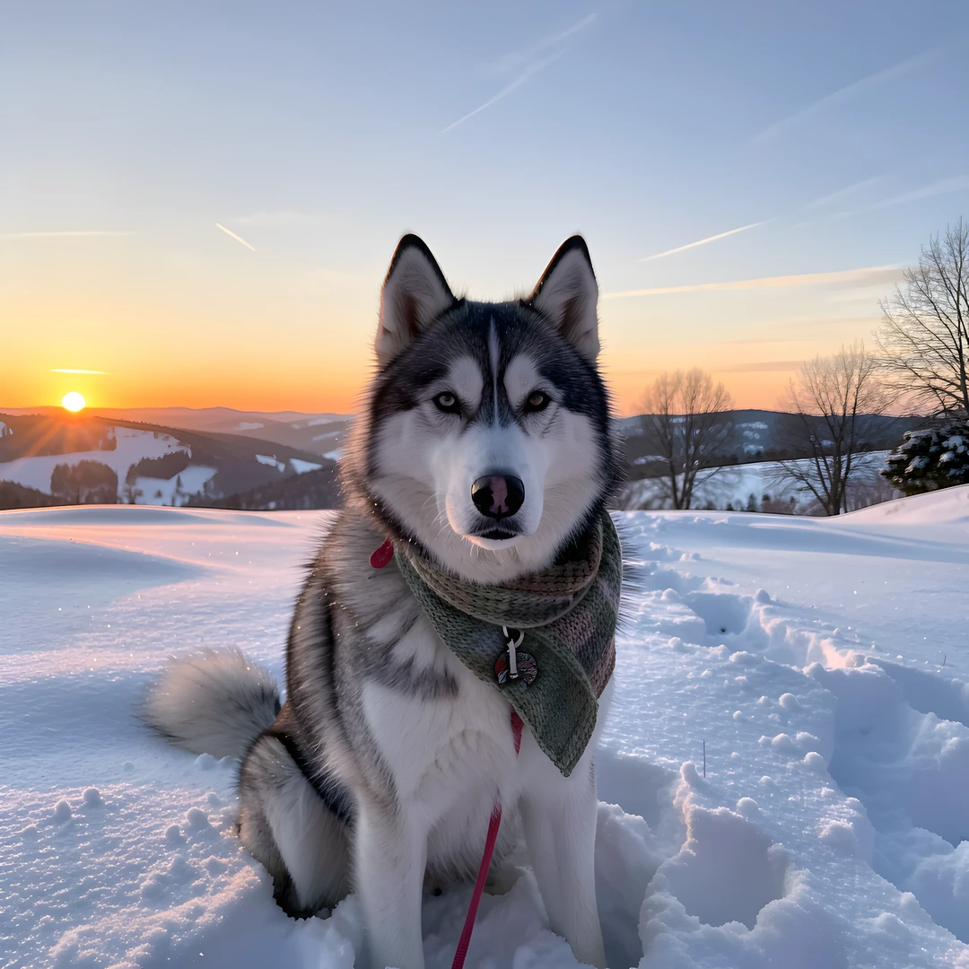 Husky Sunset Glow