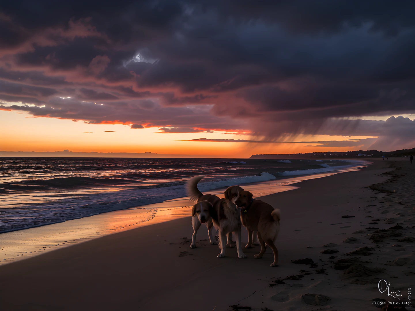 Beach Sunset Chaos