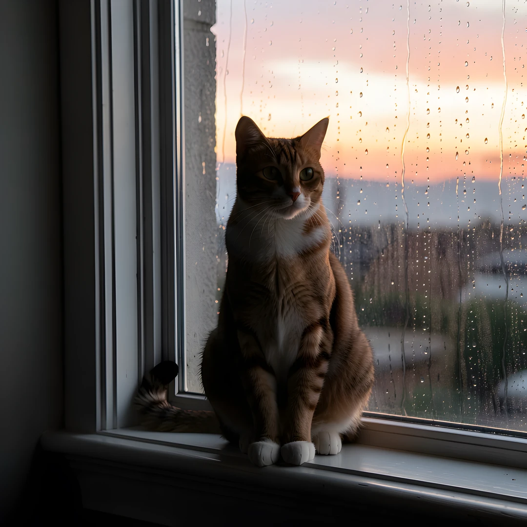 Whiskered Morning Scene