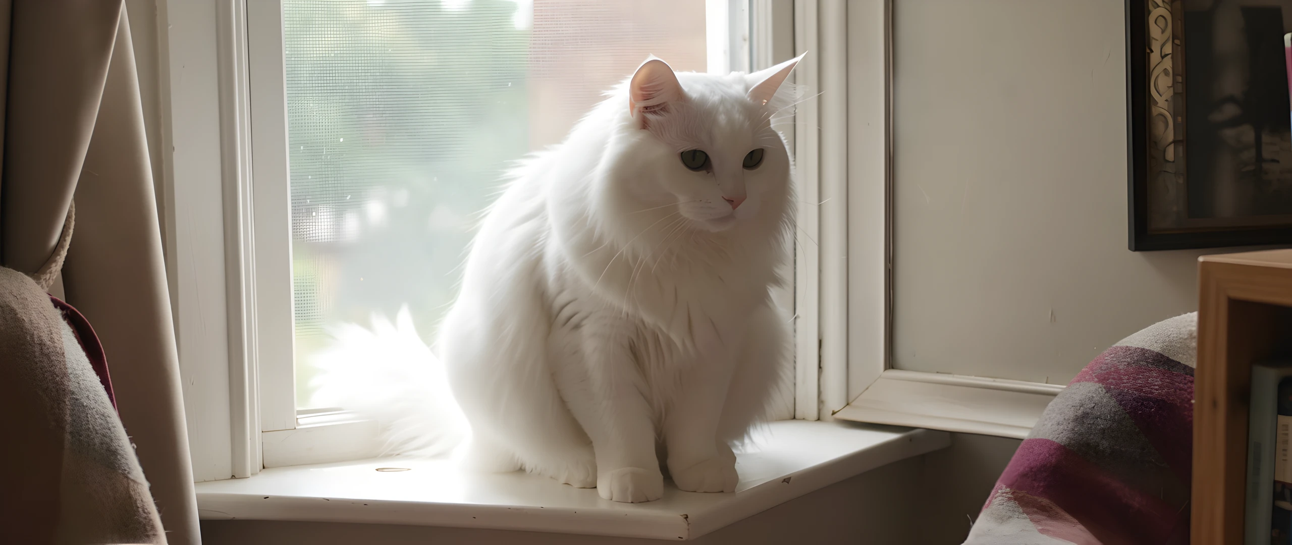 Whiskered Window Scene