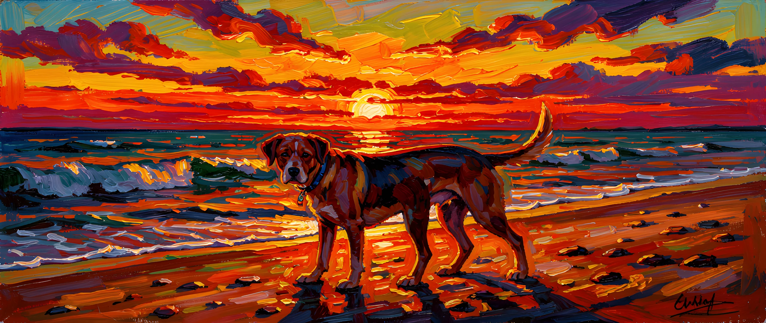 Impressionist Sunset Coast