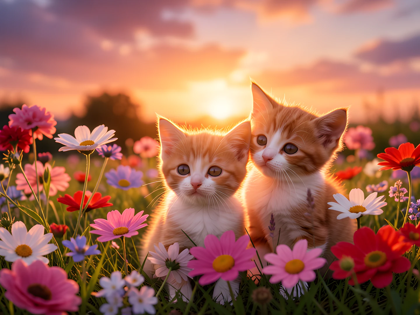 Whimsical Floral Scene