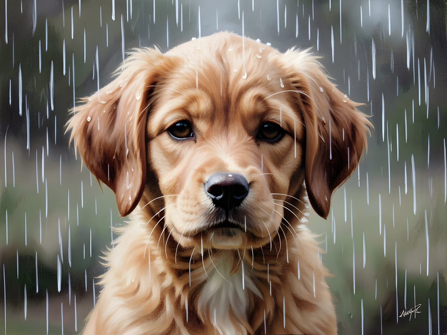 Whimsical Puppy Portrait