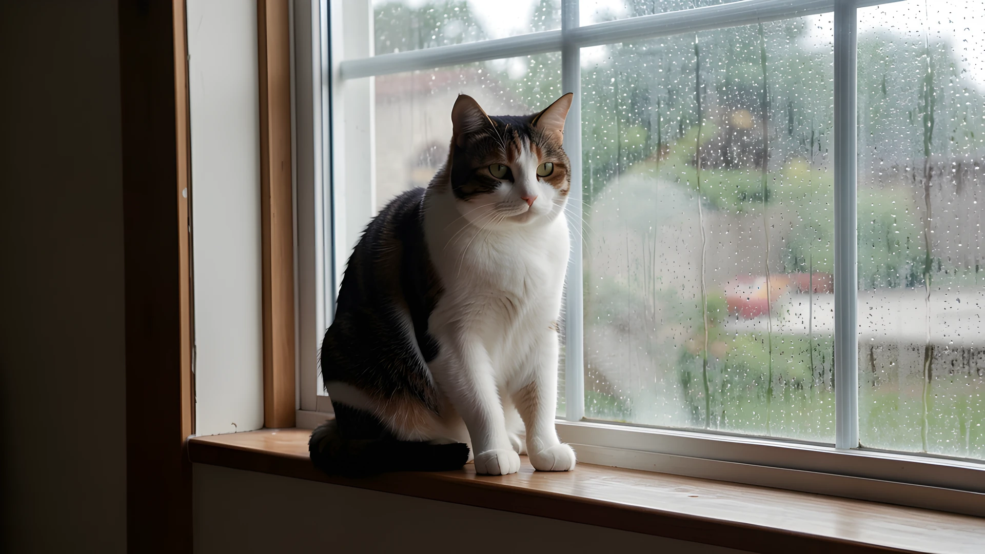 Rainy Window Scene