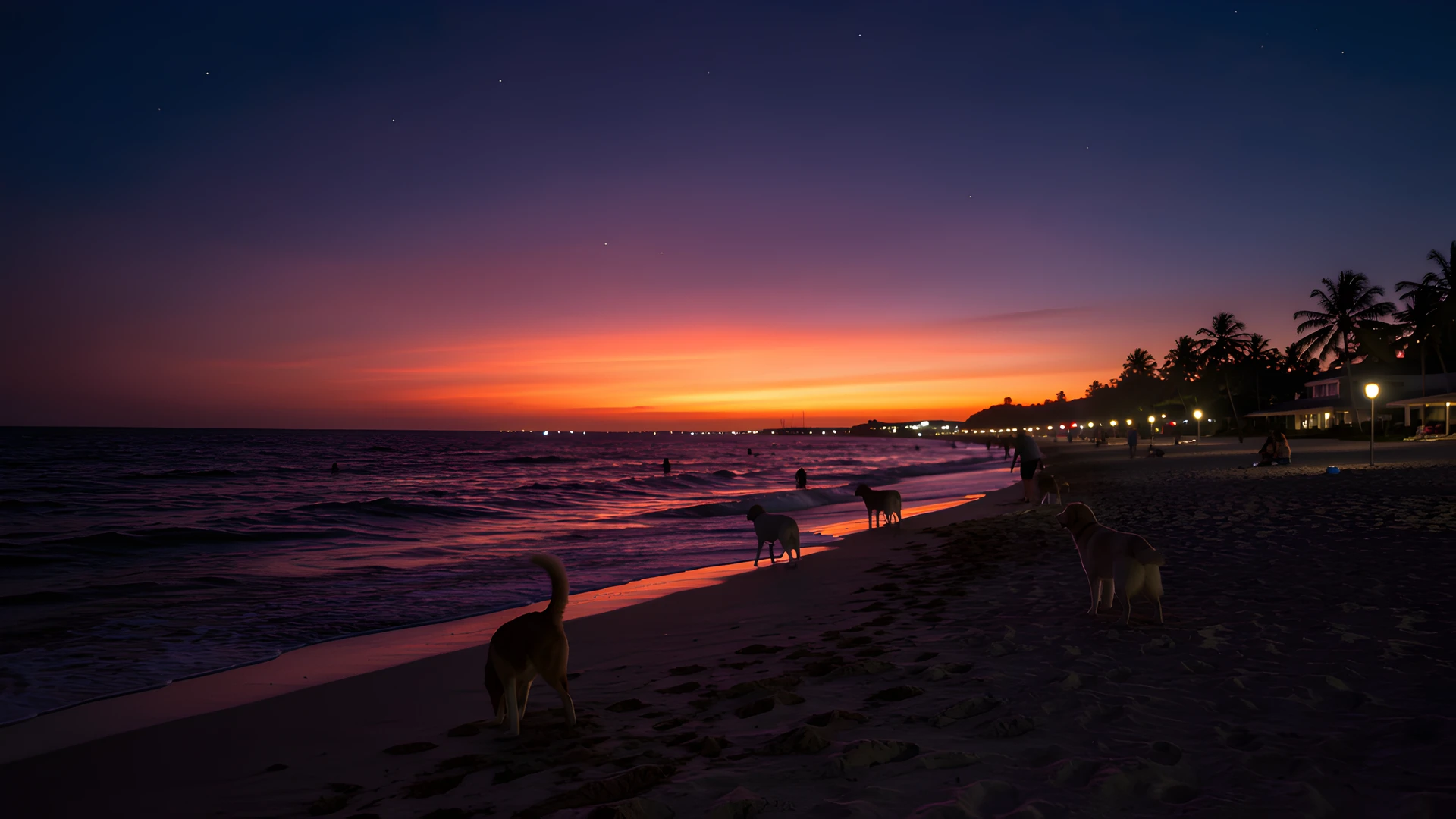 Beach Sunset Hounds
